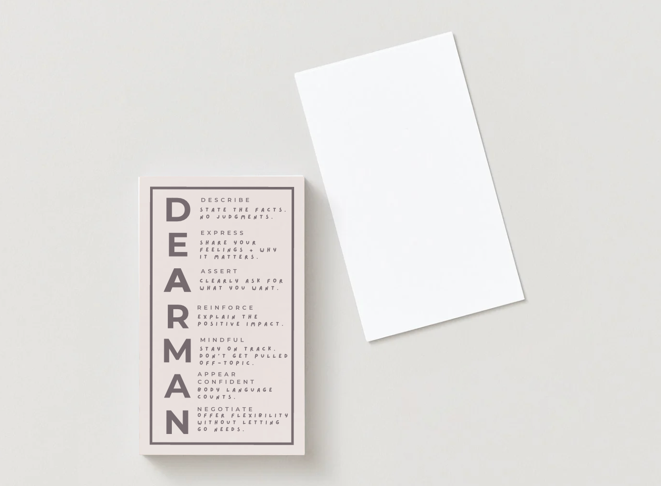 DBT Interpersonal Effectiveness Worksheets PDF & 50 DEARMAN Communication Cards