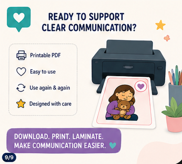 ASD Communication Cards - 142 Visual Aids for Autism + Non-verbal