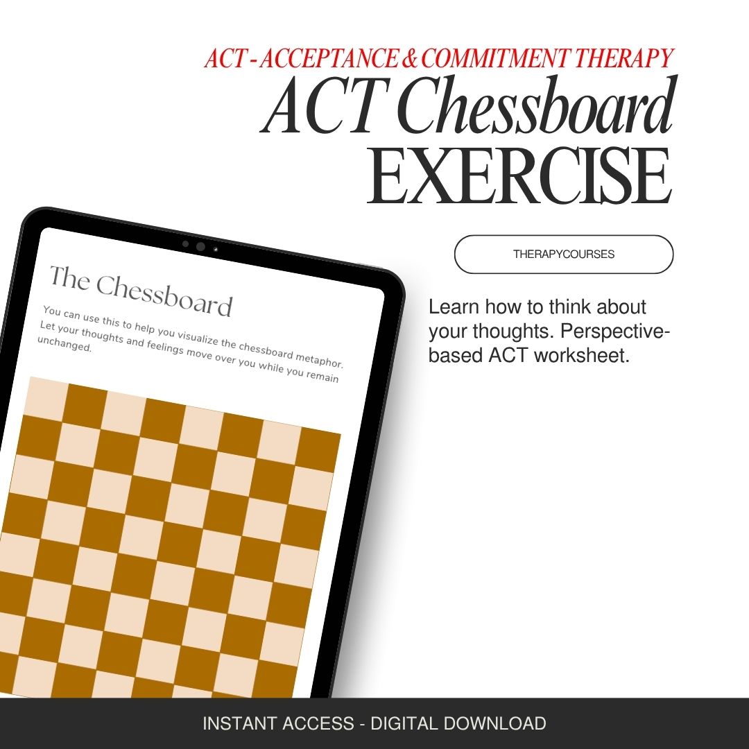 ACT Chessboard Exercise Worksheet – Defusion & Perspective-Taking Therapy Tool