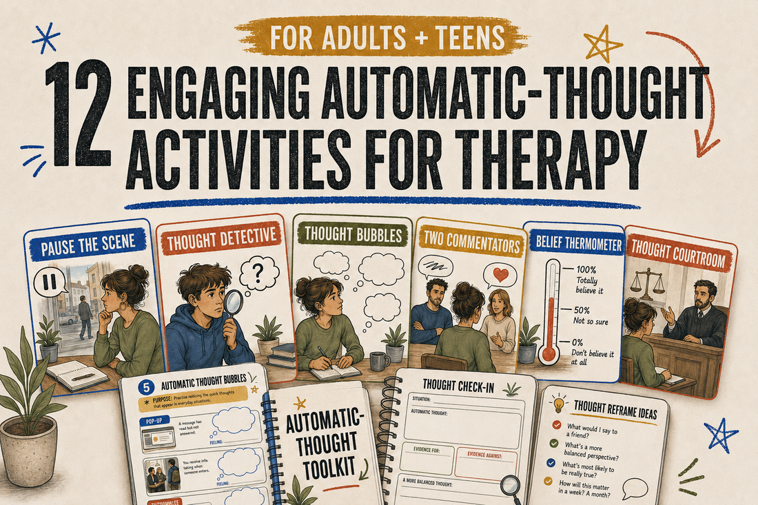 12 Engaging Automatic-Thought Activities for Therapy - CBT Exercise Ideas