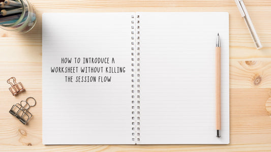 introduce therapy worksheets in session