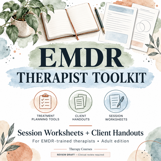 110 EMDR Worksheets for Therapists: EMDR Therapist Resources, Scripts, Phases, Handouts, Techniques, Trauma Worksheets Counselling Tools