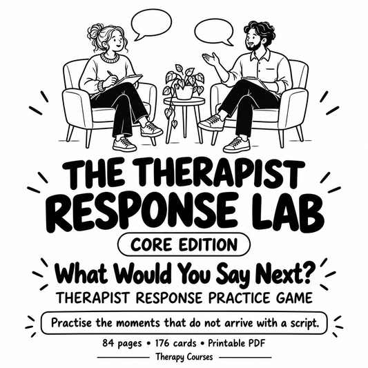 Therapist Response Lab: Psych Study Skills, Practice Cards for Supervision, Reflective Listening, Clinical Supervision Tools