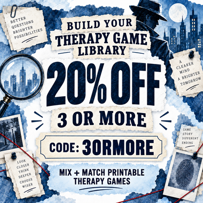 Teenager CBT Game: Thought Detective Case Files, Thought Challenging, Fun Group Therapy