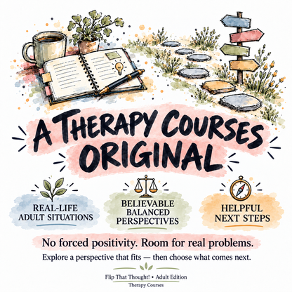 Flip that Thought! A CBT Game - Challenge Negative Thoughts (ANTs), Group Therapy Activites