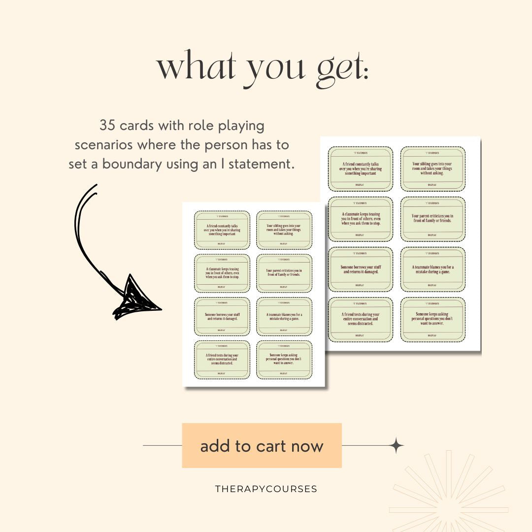 Boundaries in Action: A Boundary Setting Card Game for Therapy (Teens & Group)
