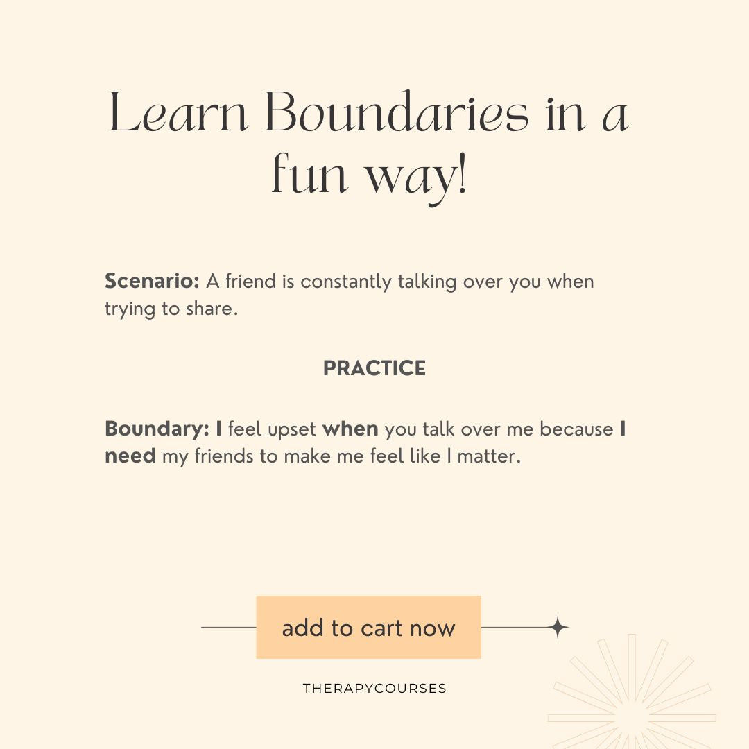 Boundaries in Action: A Boundary Setting Card Game for Therapy (Teens & Group)