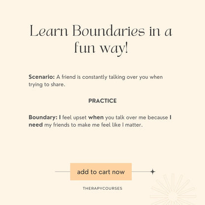 Boundaries in Action: A Boundary Setting Card Game for Therapy (Teens & Group)