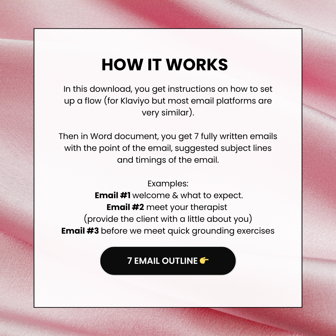 Email Marketing Templates for Therapists - 7 Email Welcome Series for New Clients (done-for-you)