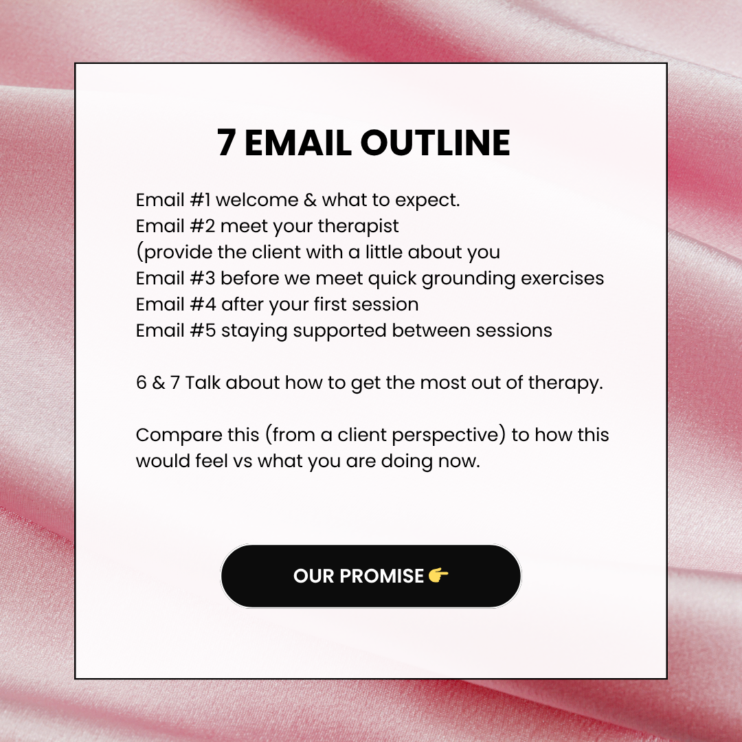 Email Marketing Templates for Therapists - 7 Email Welcome Series for New Clients (done-for-you)