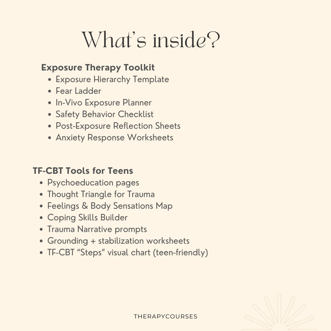 Modern CBT Worksheets for Therapy - Full Resources & Exercises Package to Learn CBT
