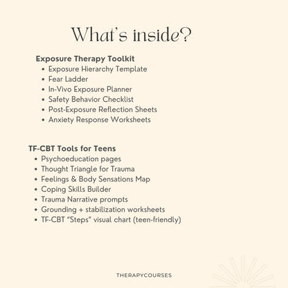 Modern CBT Worksheets for Therapy - Full Resources & Exercises Package to Learn CBT