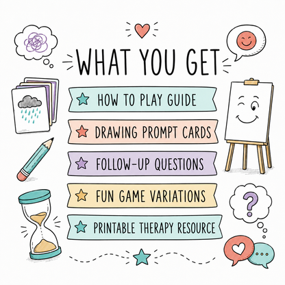 Therapy Pictionary: Printable Therapy Games for Groups, Group Therapy Games