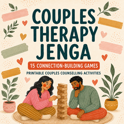 Couples Therapy Jenga: 15 Needs, Communication & Connection-Building Games (Printable PDF)