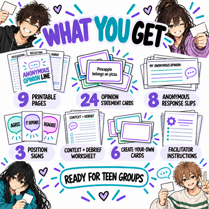 Teen Adolescent Group Therapy Game: Icebreaker, Low Pressure Discussions