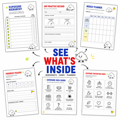 ERP Therapy Worksheets - Exposure & Response Prevention for OCD + PTSD Digital Workbook pdf