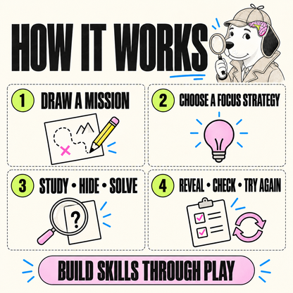 Focus Detective: ADHD skills game for kids & teens, fun learn practical focus strategies