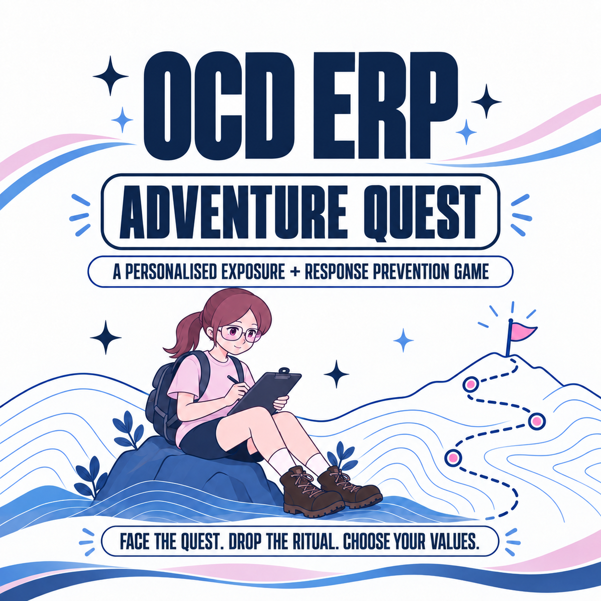 OCD ERP Adventure Quest: Exposure Therapy Game for Teens, Fun Adolescent Psychology Tools