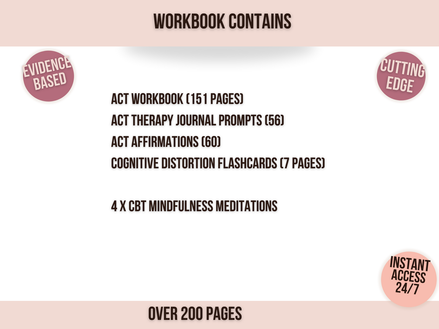 ACT for Anxiety Workbook, ACT Worksheets