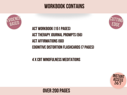 ACT for Anxiety Workbook, ACT Worksheets