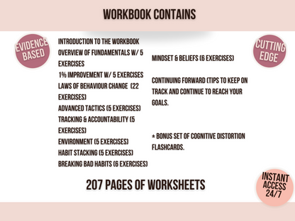 Atomic Habits Worksheets - Based on James Clear's Book