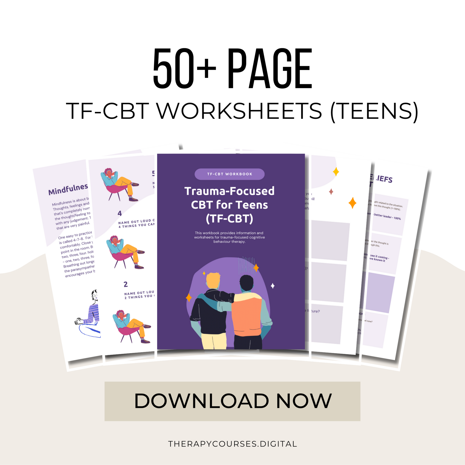 TF CBT Workbook Trauma Focused CBT Worksheets For Teens Therapy Courses Tf cbt workbook trauma focused cbt worksheets for teens therapy courses
