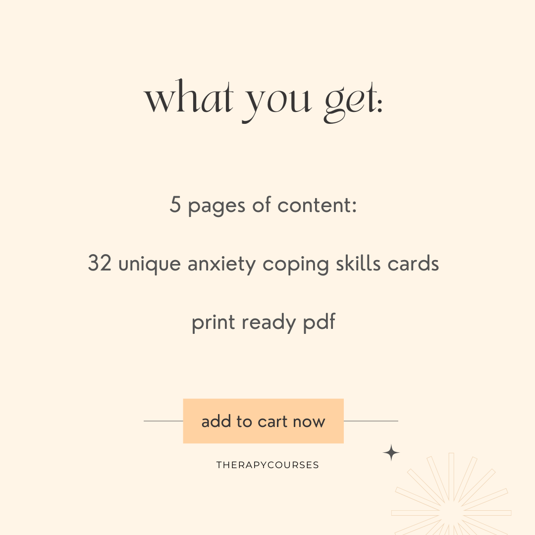 Anxiety Coping Statements 32 Coping Cards pdf Worry Coping Cards