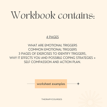 Emotional Triggers Worksheet pdf, Identify Triggers