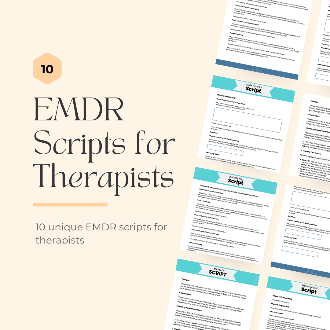 Lightstream Technique Emdr Script 10 EMDR Scripts - EMDR scripts Worksheets inc Butterfly, Body, Safe Di ...