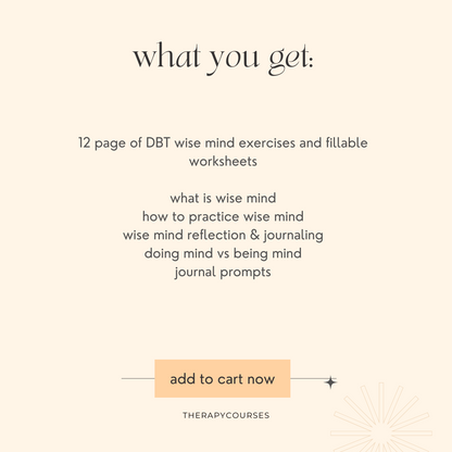 DBT Wise Mind Worksheets pdf - Handouts, DBT Skills