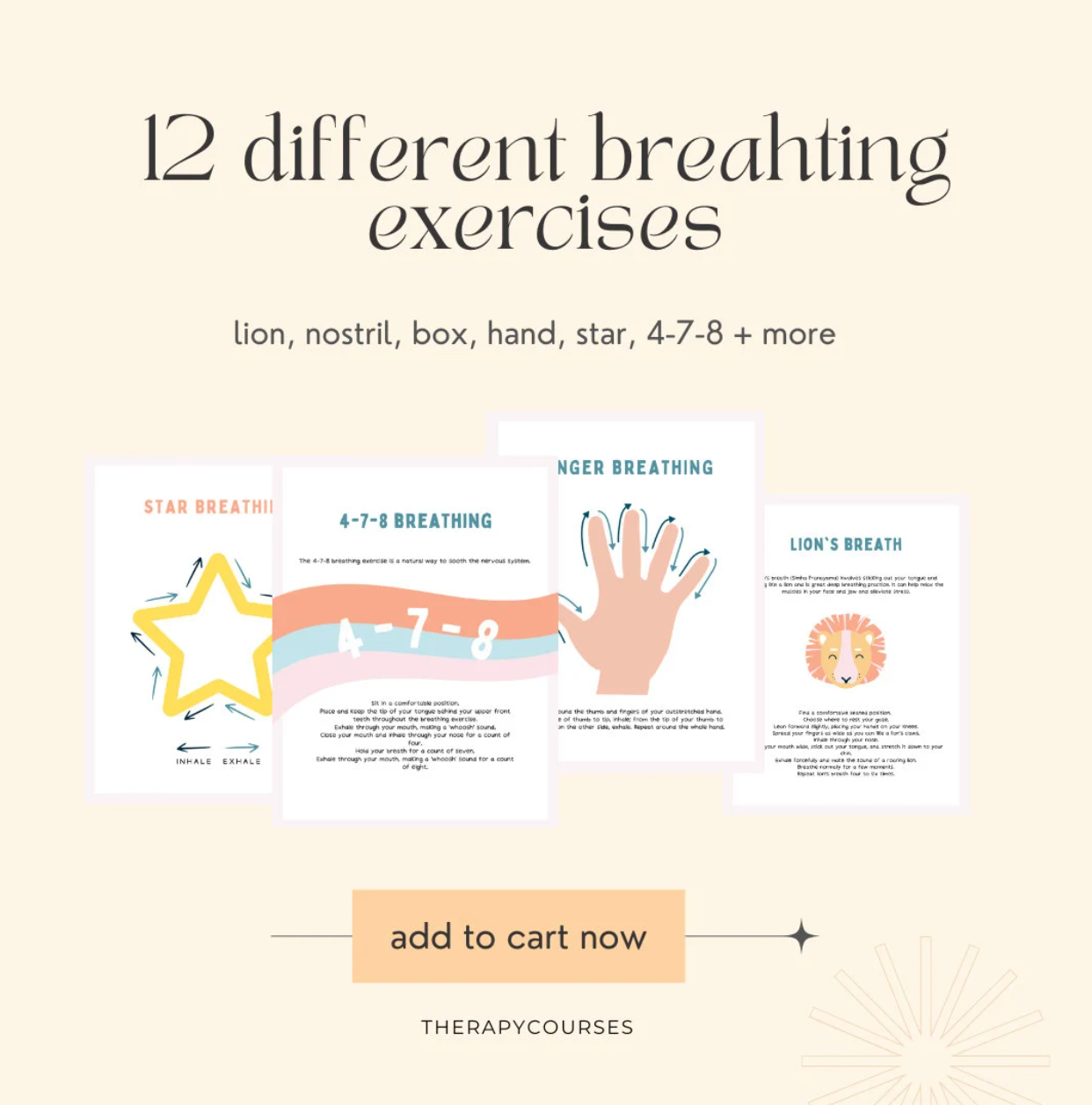 Anxiety Breathing Exercises Worksheets