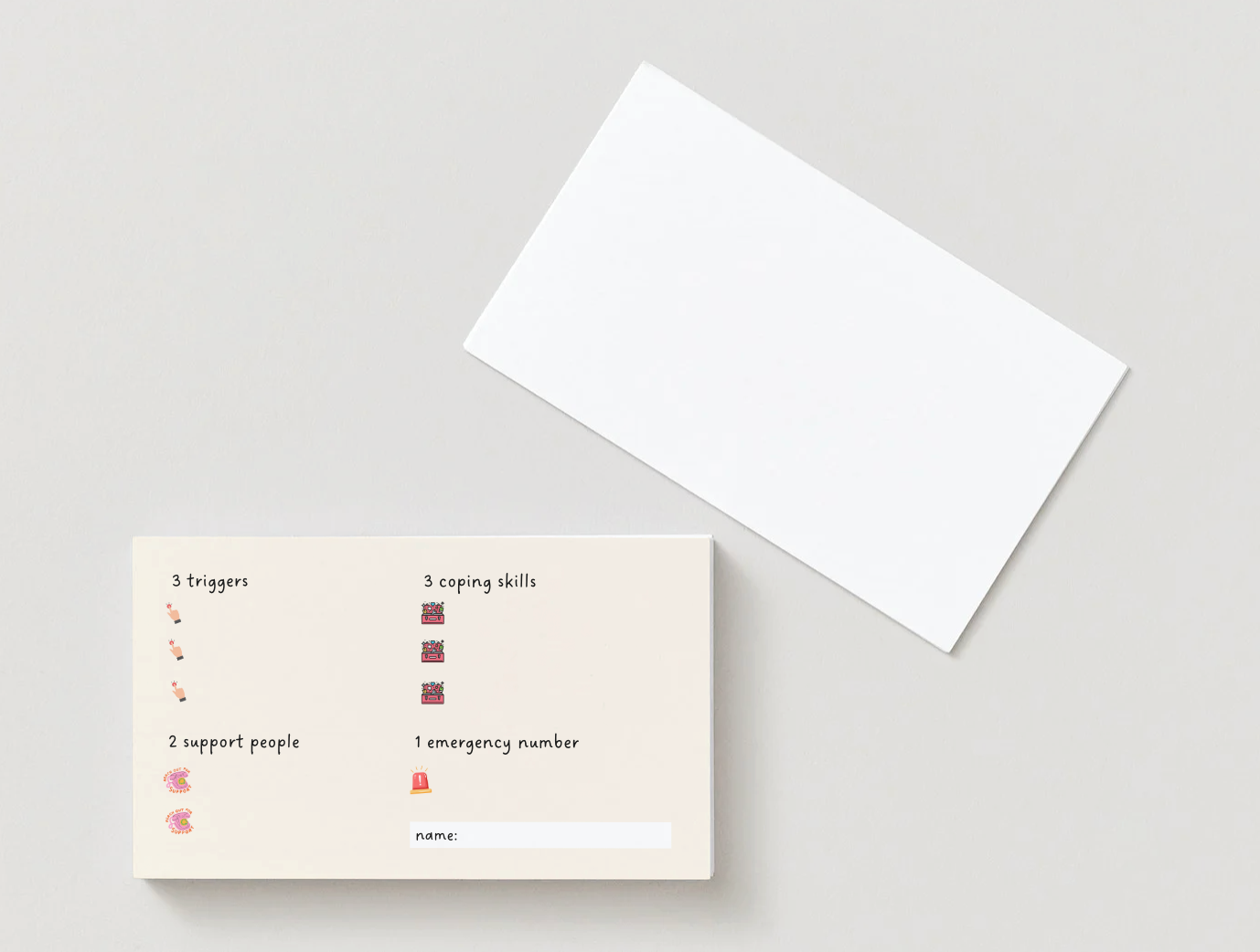 Crisis Lite - 50 Safety Plan Cards for Wallets, Phone Cases + Pockets (Therapist Ready)