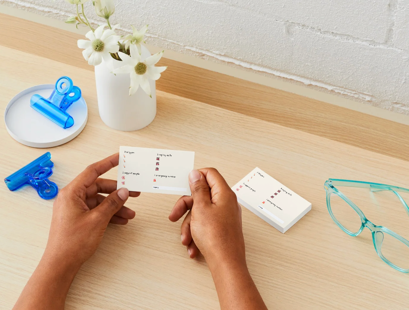 Crisis Lite - 50 Safety Plan Cards for Wallets, Phone Cases + Pockets (Therapist Ready)