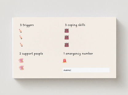 Crisis Lite - 50 Safety Plan Cards for Wallets, Phone Cases + Pockets (Therapist Ready)