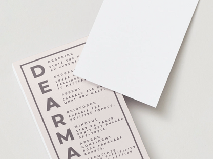 DBT Interpersonal Effectiveness Worksheets PDF & 50 DEARMAN Communication Cards