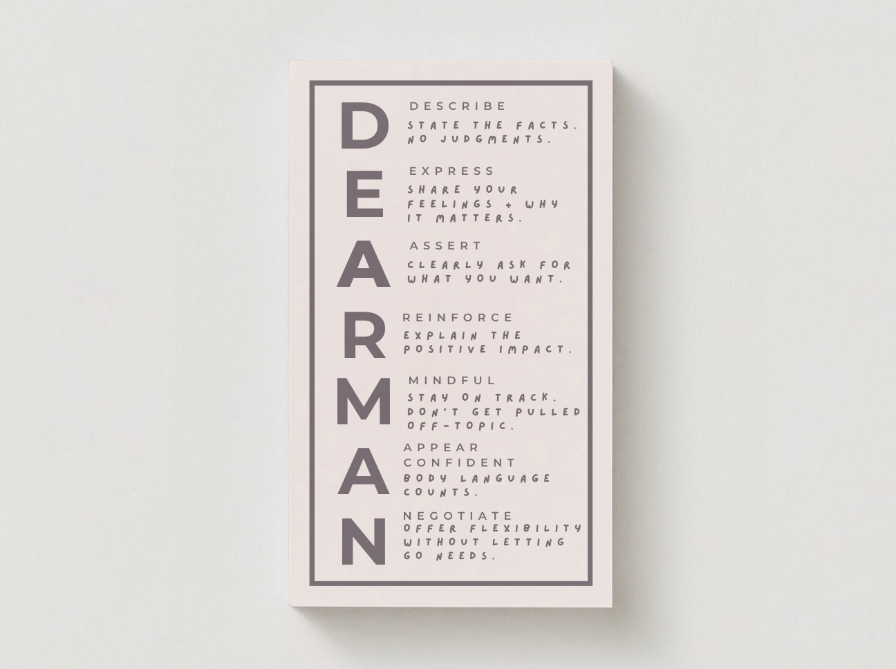 DBT Interpersonal Effectiveness Worksheets PDF & 50 DEARMAN Communication Cards