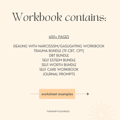 Narcissistic Abuse Recovery + Gaslighting Worksheets