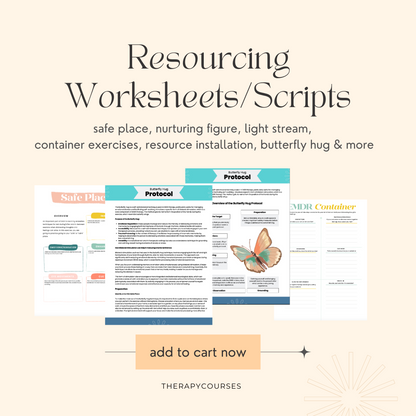 EMDR Worksheets for Therapists, 120 Scripts, Handouts etc