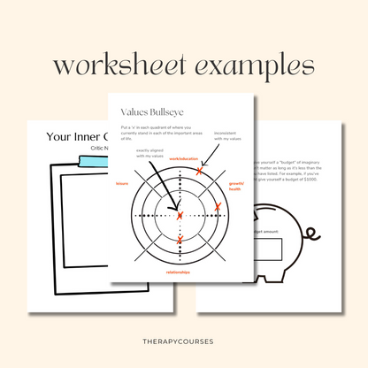 ACT for Anxiety Workbook, ACT Worksheets