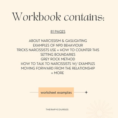 Narcissistic Abuse + Gaslighting Recovery Workbook PDF - Disarm your Narcissist w/ evidence-based techniques to respond to NPD