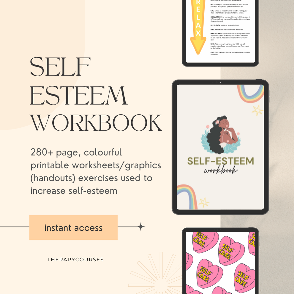 Self Esteem Worksheets for Adults - Exercises, Growth Mindset, Self-Ta ...