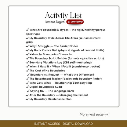 Boundaries Worksheets: 33 Therapist Ready Exercises for Setting Boundaries (Adult & Adolescent, Groups)