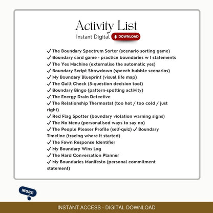 Boundaries Worksheets: 33 Therapist Ready Exercises for Setting Boundaries (Adult & Adolescent, Groups)