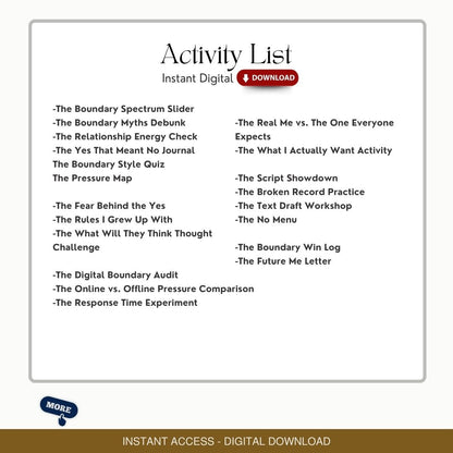 Teen Boundary Activities Workbook — 20 Session-Ready Tools for Adolescent Clients