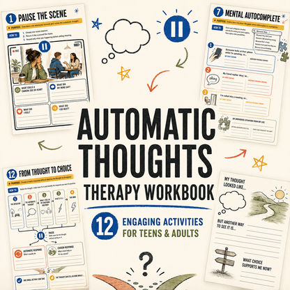 Automatic Thoughts Therapy Workbook: 12 Engaging CBT Activities