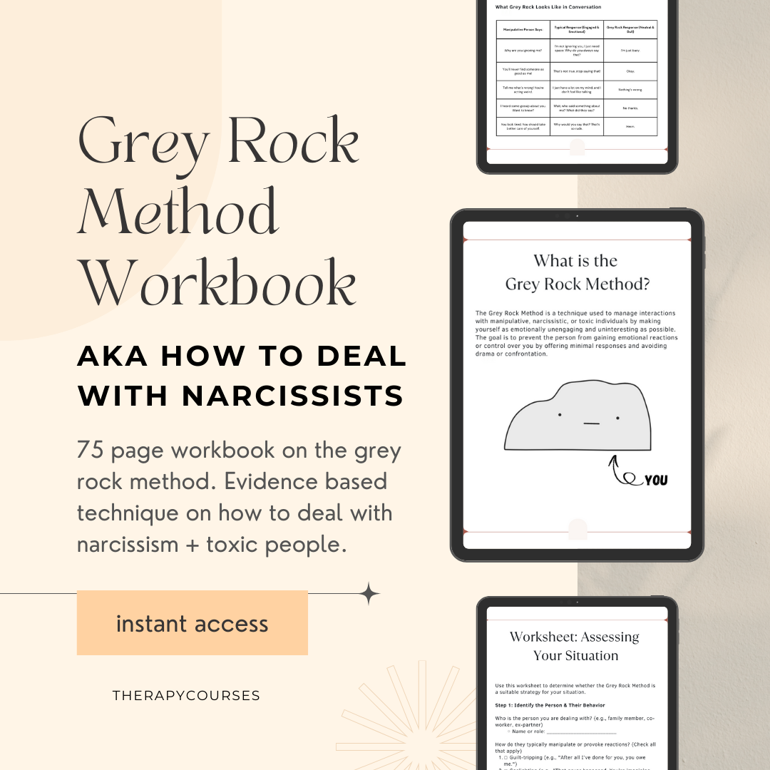 75 Grey Rock Method Worksheets - Learn how to Deal with Narcissistic A ...