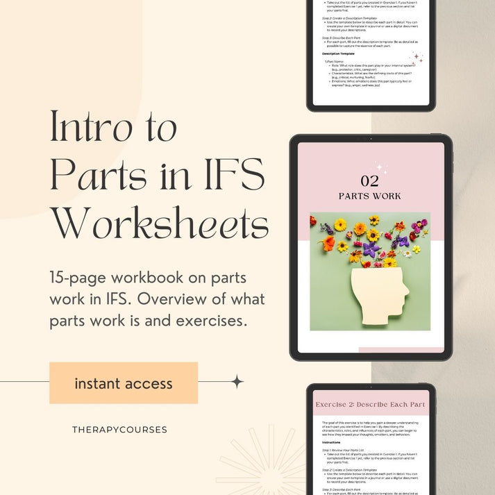 Introduction to Parts Work - Internal Family Systems Worksheets (Print ...