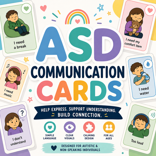 ASD Communication Cards - 142 Visual Aids for Autism + Non-verbal