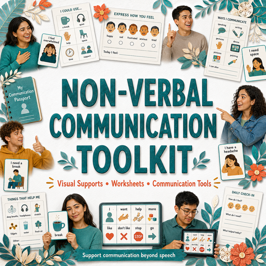 Non-Verbal Communication Toolkit: Communication Skills Worksheets + Communication Cards