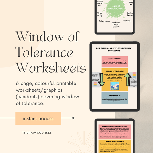 Window of Tolerance Worksheets: Understand Trauma and Arousal States